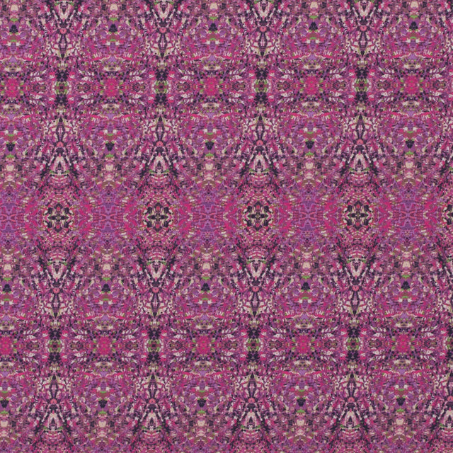 Italian Pink Kaleidoscopic Digitally Printed Stretch Polyester