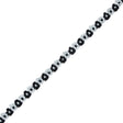 Black and Gray Floral Yarn Trim - 0.5"