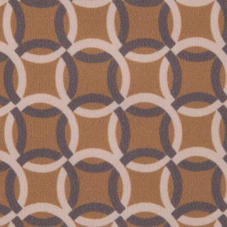 Italian Mustard and Beige Geometric Stretch Polyester