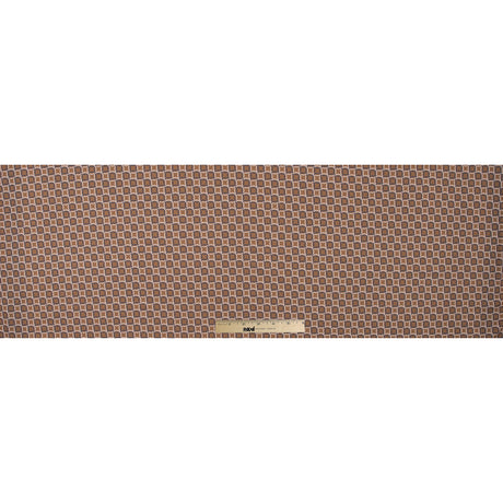Italian Mustard and Beige Geometric Stretch Polyester
