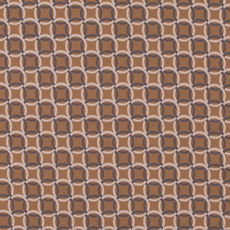 Italian Mustard and Beige Geometric Stretch Polyester