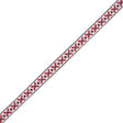 Black and Red German Jacquard Ribbon - 0.6"