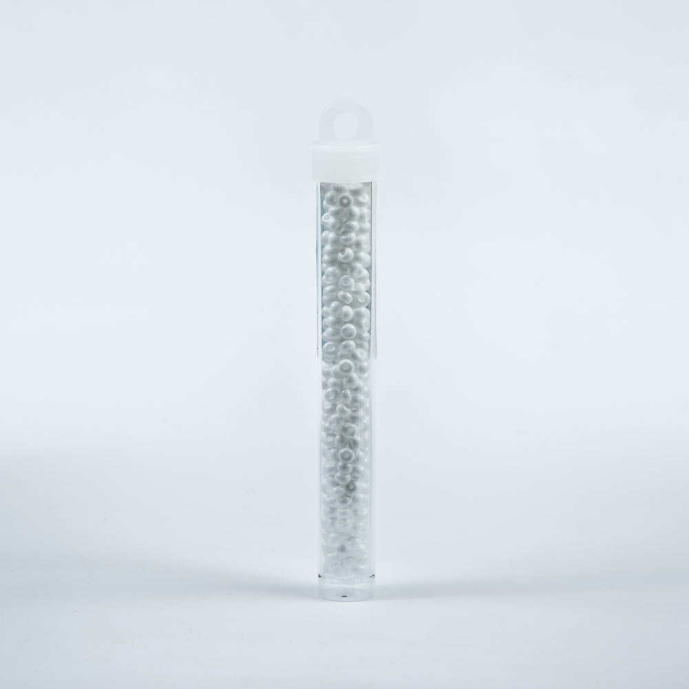 White Opaque Czech Seed Beads - Size 6