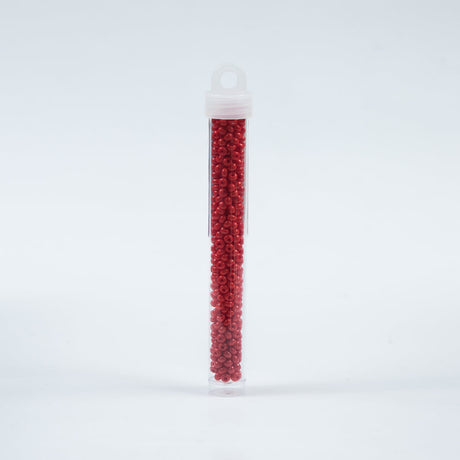 Light Red Opaque Czech Seed Beads - Size 6
