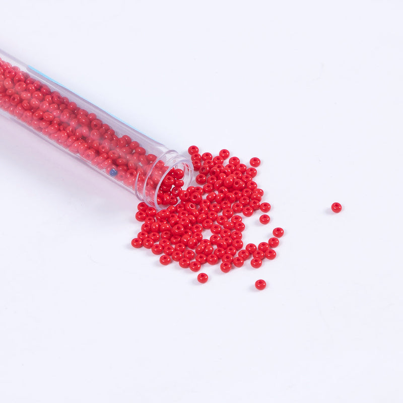 Light Red Opaque Amethyst Czech Seed Beads - Size 8
