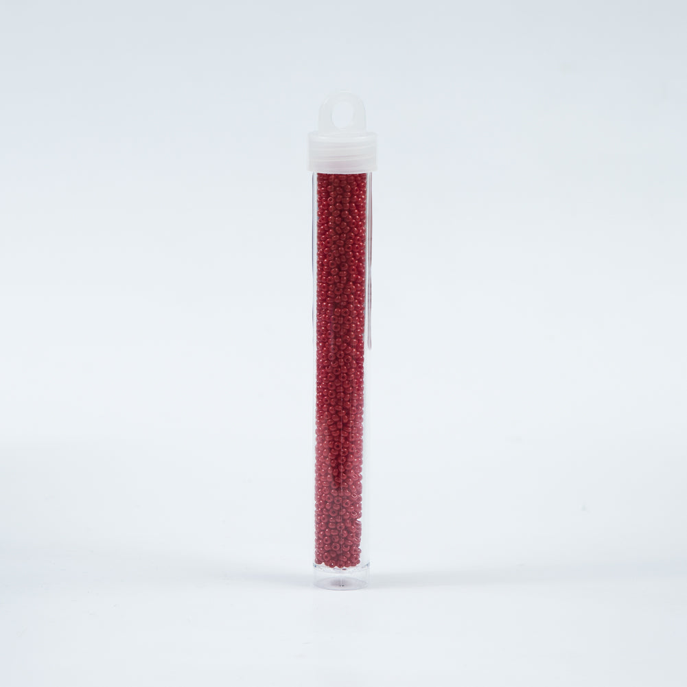 Medium Red Opaque Czech Seed Beads - Size 10