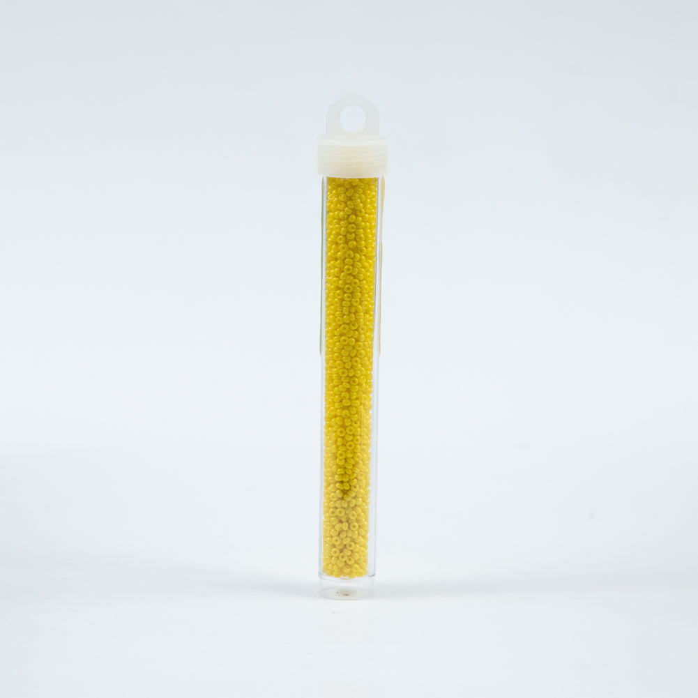 Lemon Yellow Opaque Czech Seed Beads - Size 10