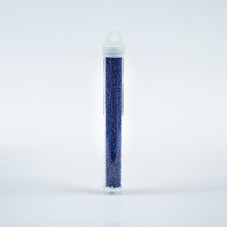 Navy Iridescent Czech Seed Beads - Size 10