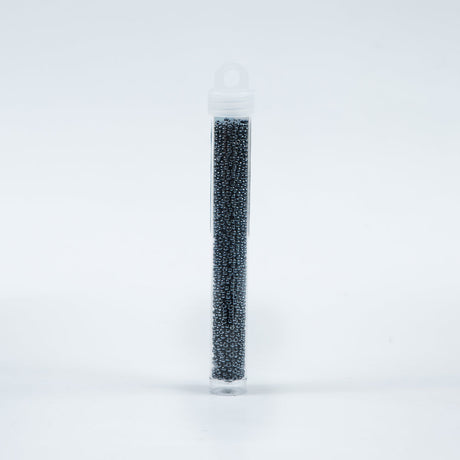 Metallic Gunmental Czech Seed Beads - Size 10