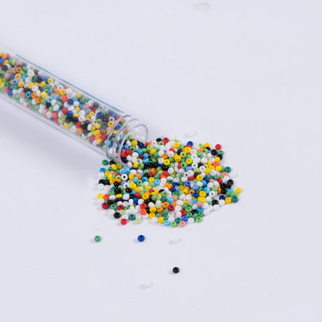 Opaque Multicolor Czech Seed Beads - Size 10