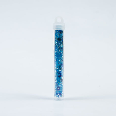 Aqua Mixed Media Beads - Size 10