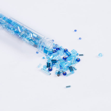 Aqua Mixed Media Beads - Size 10