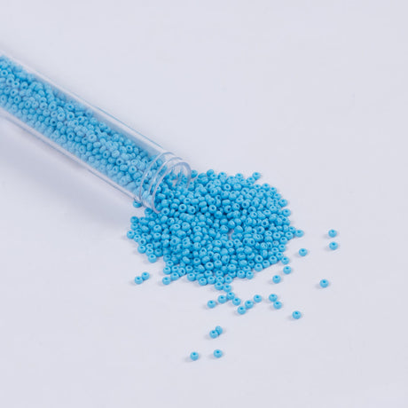 Light Blue Opaque Czech Seed Beads - Size 10