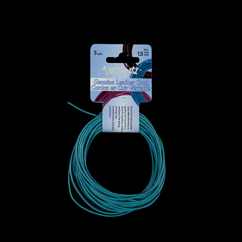 Dazzle-It Green- Blue Slate Genuine Leather Cord - 1.5mm