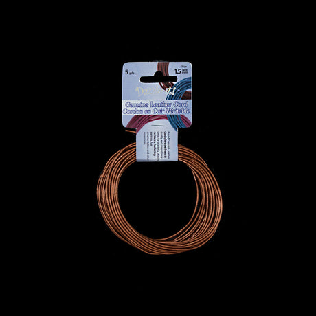 Dazzle-It Metallic Copper Genuine Leather Cord - 1.5mm