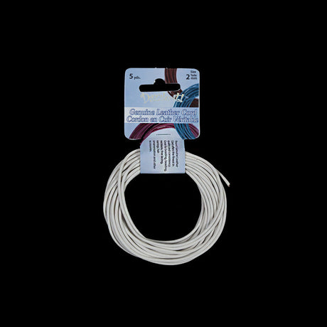 Dazzle-It White Genuine Leather Cord - 2mm