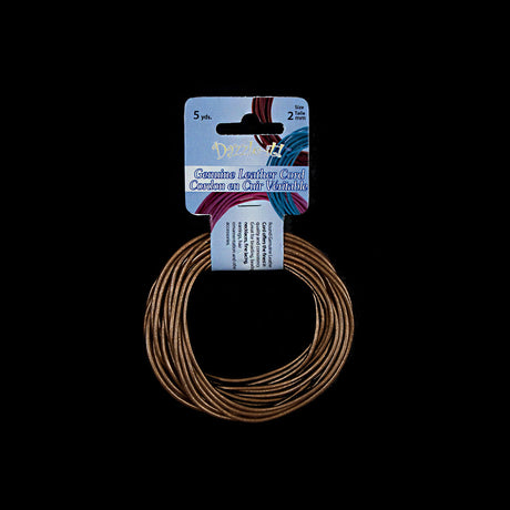 Dazzle-It Metallic Bronze Genuine Leather Cord - 2mm