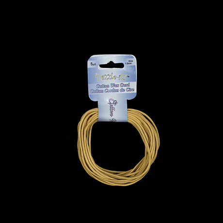 Dazzle-It Lemon Cotton Wax Cord - 1.5mm