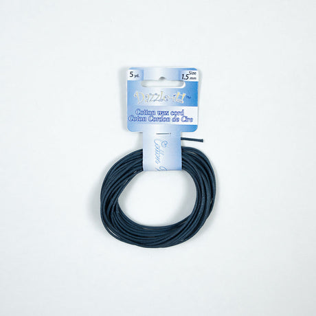 Dazzle-It Royal Blue Cotton Wax Cord - 1.5mm