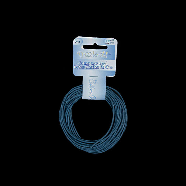 Dazzle-It Denim Cotton Wax Cord - 1.5mm