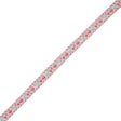 Pink Floral German Jacquard Ribbon - 0.5"