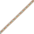 Brown Floral German Jacquard Ribbon - 0.5"