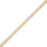 Yellow Floral German Jacquard Ribbon - 0.5"
