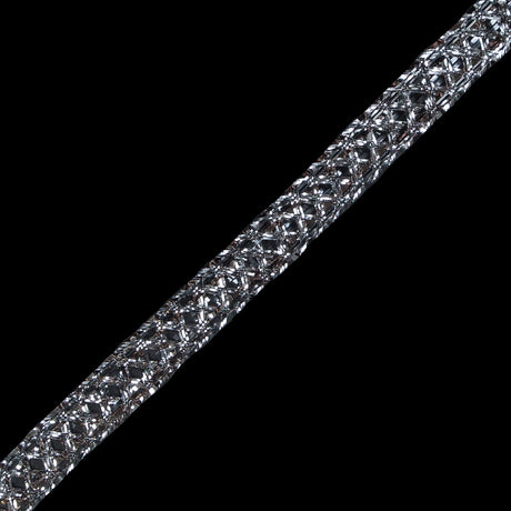Silver Metallic Braided Trim - 0.375"
