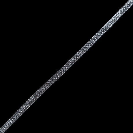 Silver Metallic Braided Trim - 0.375"