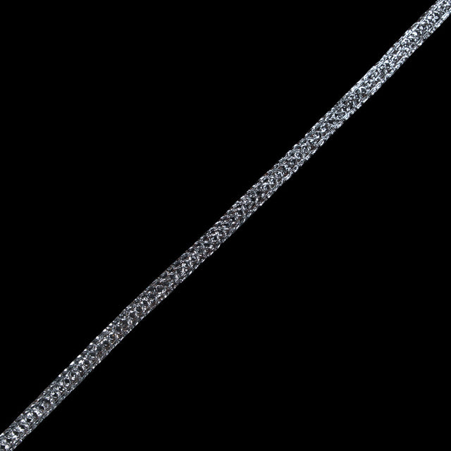 Silver Metallic Braided Trim - 0.375"