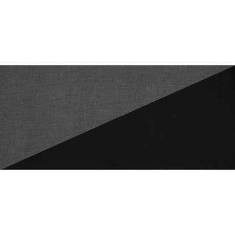 Black and Charcoal Virgin Wool Double Faced Melange