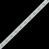German Pink and Yellow Floral Jacquard Ribbon - 0.875"