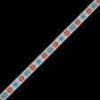 Orange and Blue Geometric Jacquard Ribbon - 0.5"