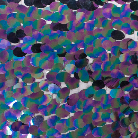Mesh with Large Paillette Sequins - Multicolor Oilslick - Gilles Collection