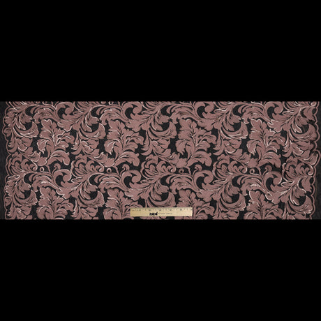 Embroidered Netting with Sequins - Coral Pink Floral