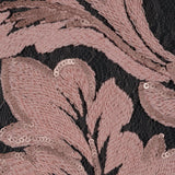 Embroidered Netting with Sequins - Coral Pink Floral