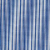 Blue Iris and White Striped Cotton Shirting