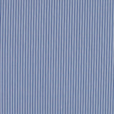 Blue Iris and White Striped Cotton Shirting