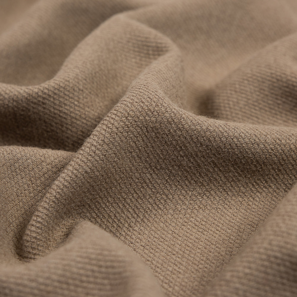 Tan Ribbed Wool Coating
