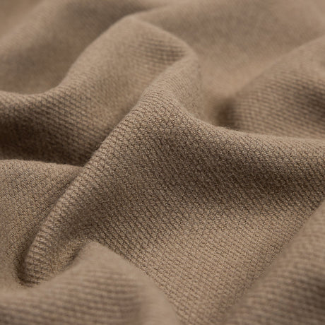 Tan Ribbed Wool Coating