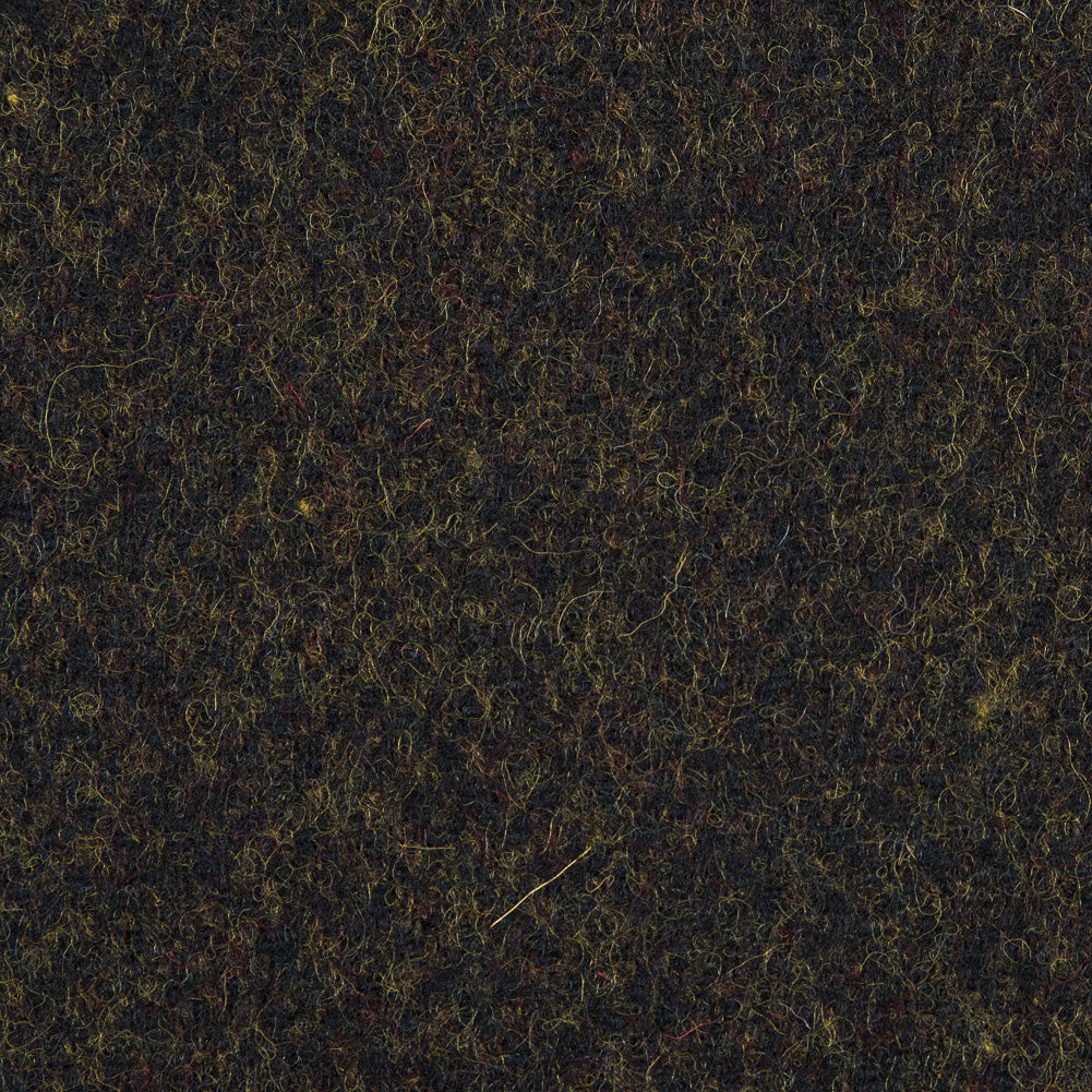 Navy Blue and Yellow Felted Wool Coating