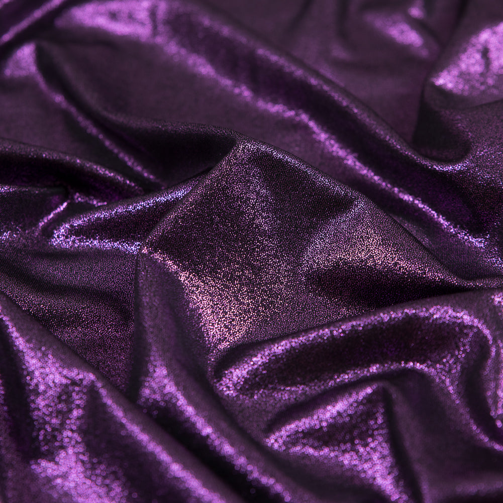 Metallic Hyacinth Violet All-Over Foil Knit