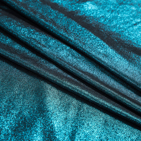 Metallic Teal All-Over Foil Knit
