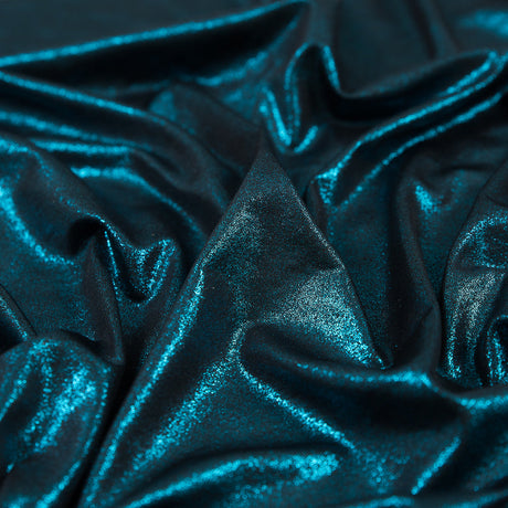Metallic Teal All-Over Foil Knit
