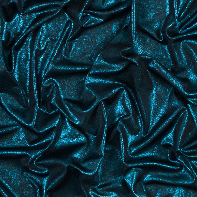 Metallic Teal All-Over Foil Knit