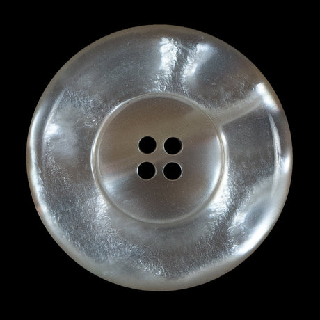 Beige Iridescent Plastic Button - 54L/34mm