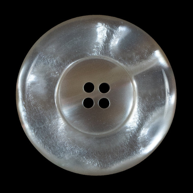 Beige Iridescent Plastic Button - 54L/34mm