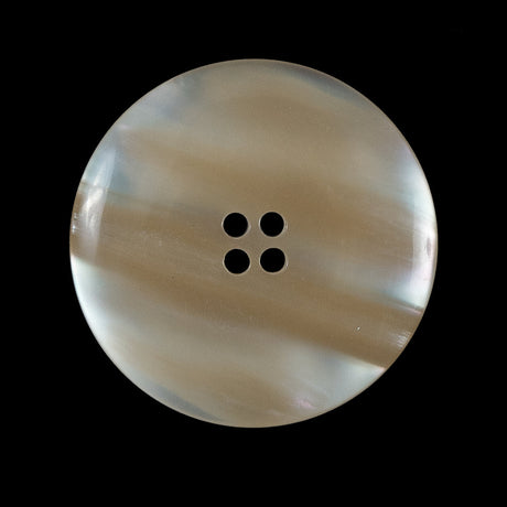 Beige Iridescent Plastic Button - 44L/28mm