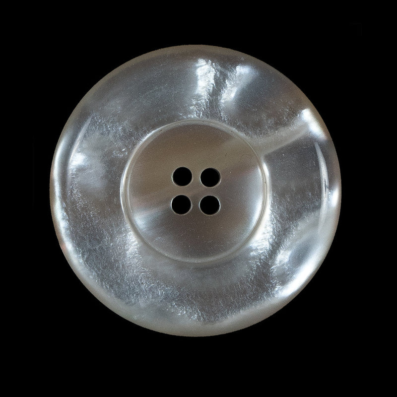 Beige Iridescent Plastic Button - 44L/28mm