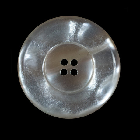 Beige Iridescent Plastic Button - 44L/28mm